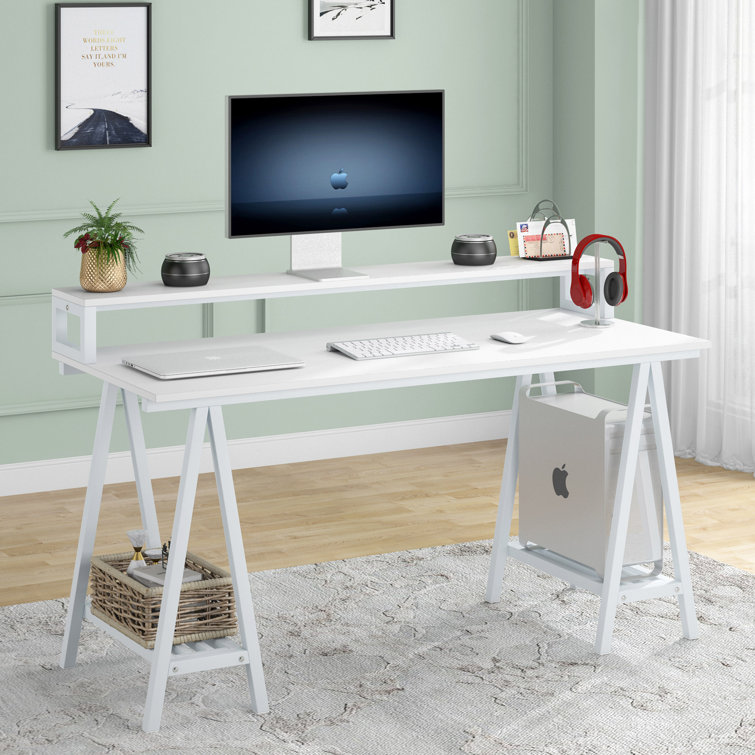 Inbox Zero Home Office Desk with Hutch Wayfair